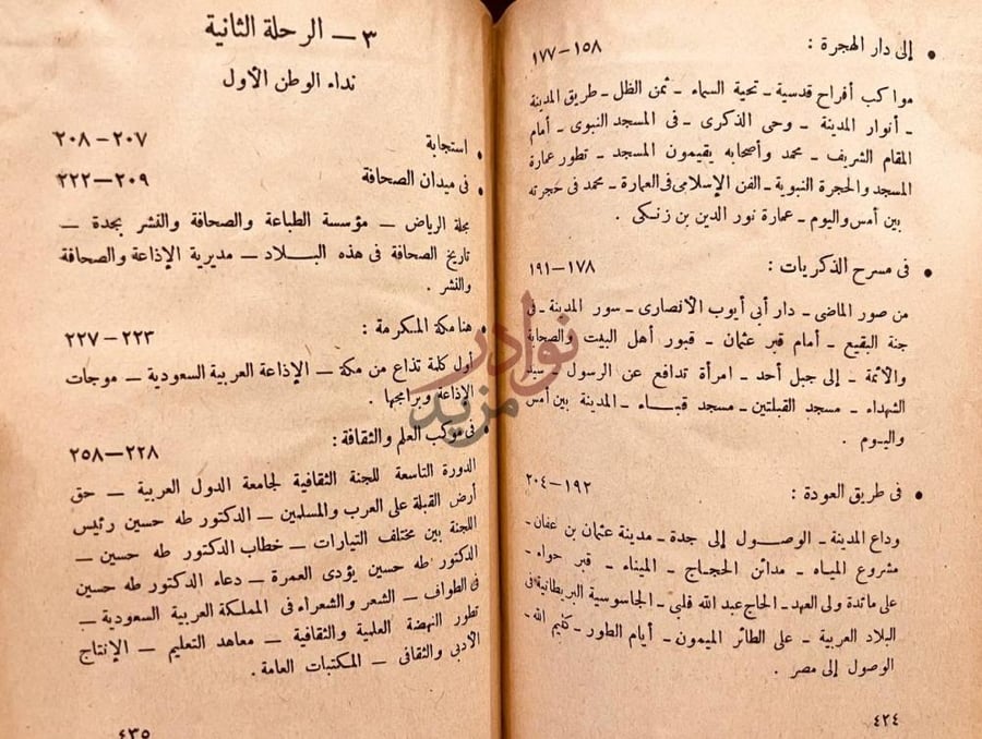 فهرس كتاب في ارض المعجزات الرحلة الثانية