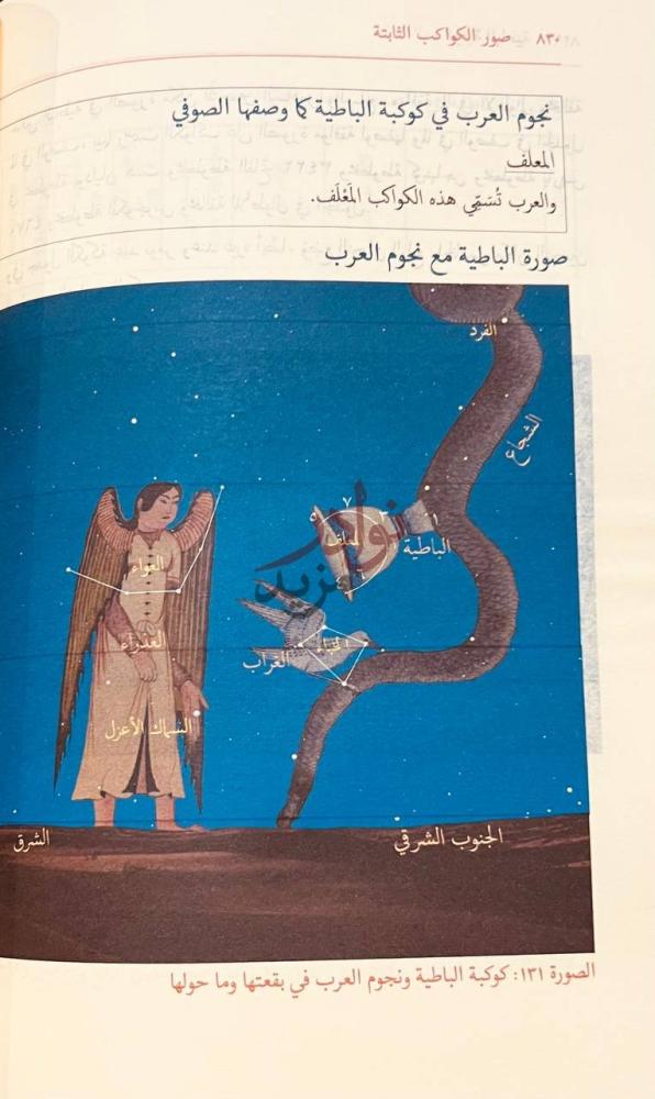 صفحة داخلية كتاب صور الكواكب كوكبة الباطية