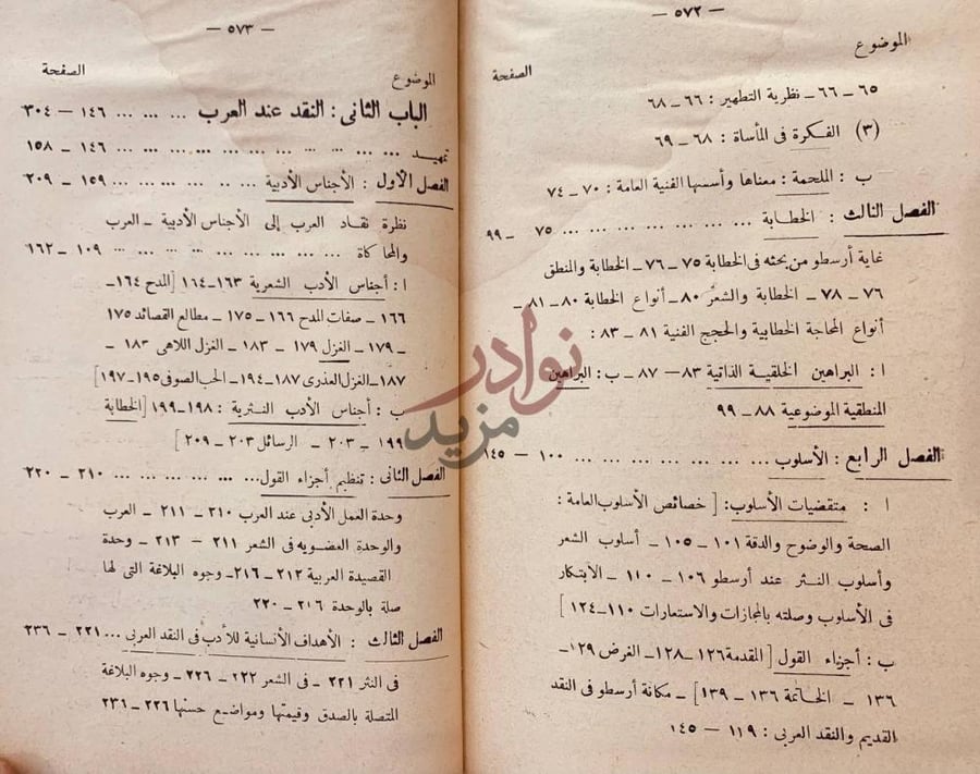 فهرس كتاب المدخل الى النقد الادبي الحديث فهرس الموضوعات