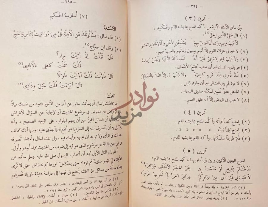 صفحة داخلية كتاب البلاغة الواضحة البيان المعاني البديع