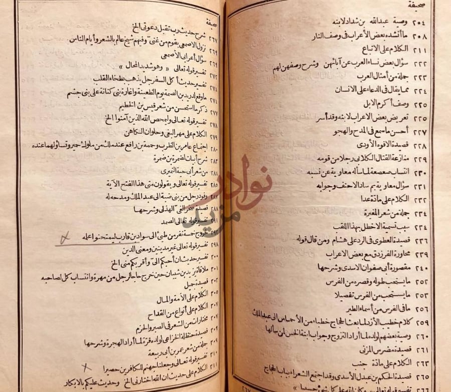 فهرس كتاب الامالي مع الذيل والنوادر صفحة