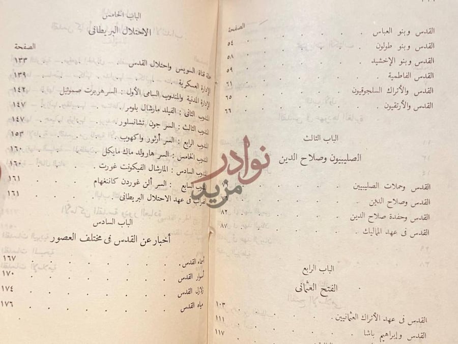 فهرس كتاب تاريخ القدس استكمال فهرس