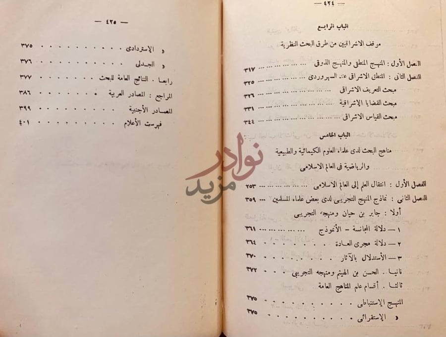 فهرس كتاب مناهج البحث عند مفكري الاسلام