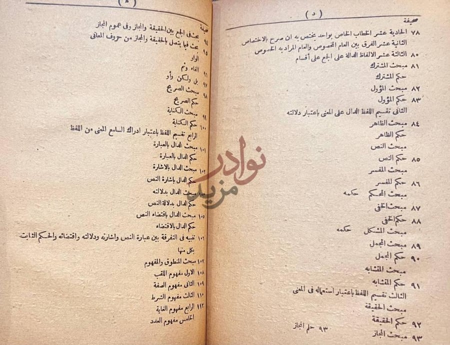 فهرس كتاب تسهيل الوصول الى علم الاصول استمرار الفهرس حروف