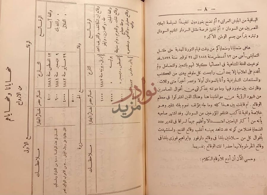 صفحة داخلية كتاب ضحايا مصر في السودان وخفايا السياسة
