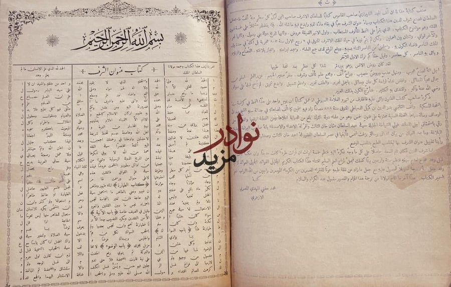عنوان الشرف الوافي في علم الفقه والتاريخ والنحو والعروض والقوافي /المقري