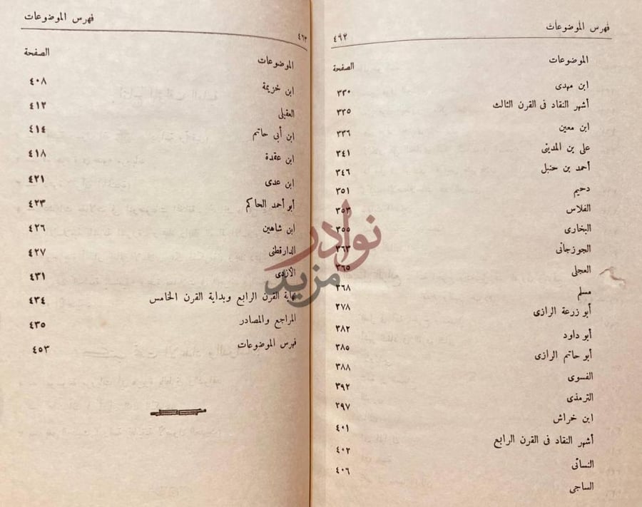 فهرس كتاب دراسات في الجرح والتعديل فهرس الموضوعات