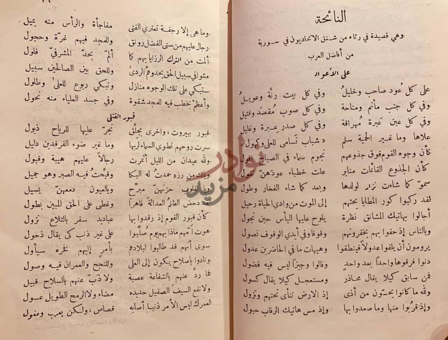 صفحة داخلية كتاب الادب العصري في العراق العربي الناحجة
