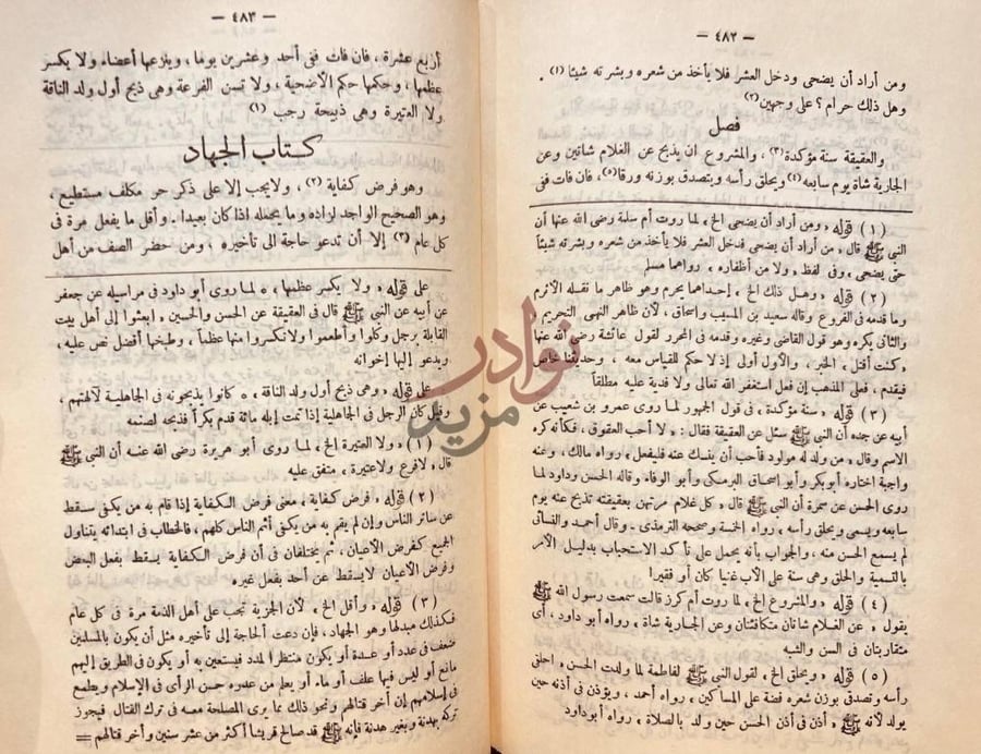 صفحة داخلية كتاب المقنع في فقه الامام احمد بن حنبل