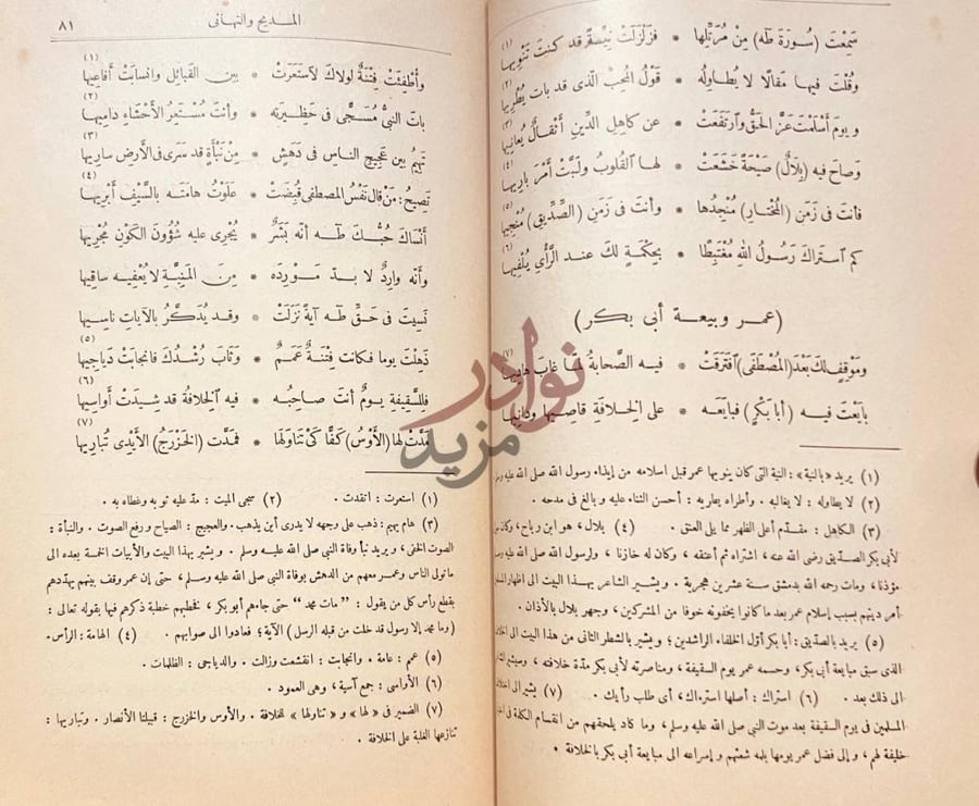 صفحة داخلية كتاب ديوان حافظ ابراهيم المديح والتهنئي