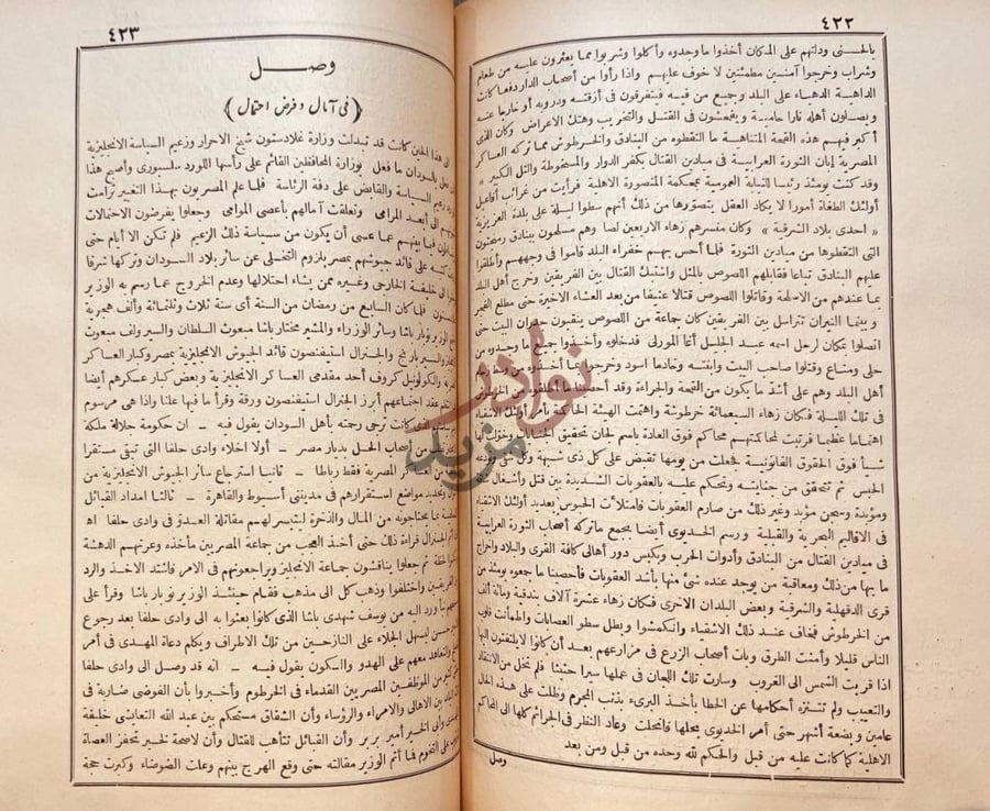 صفحة داخلية كتاب الكافي في تاريخ مصر القديم والحديث وصل