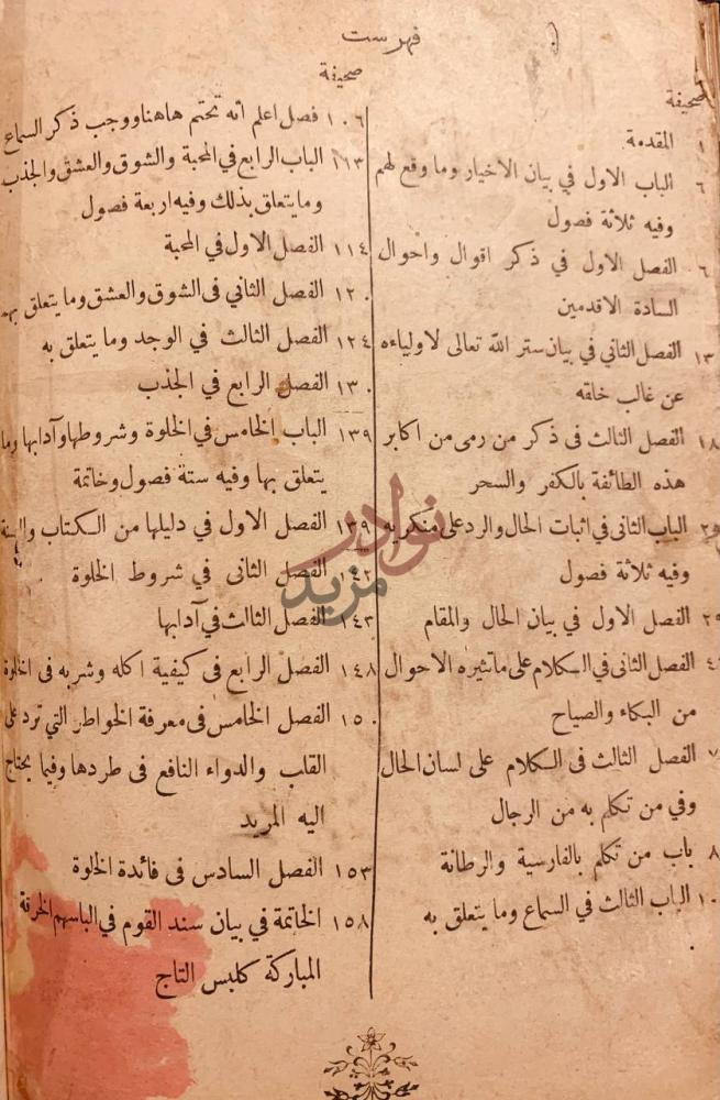 فهرس كتاب لوامه الانوار وروض الازهار في الرد على من انكر