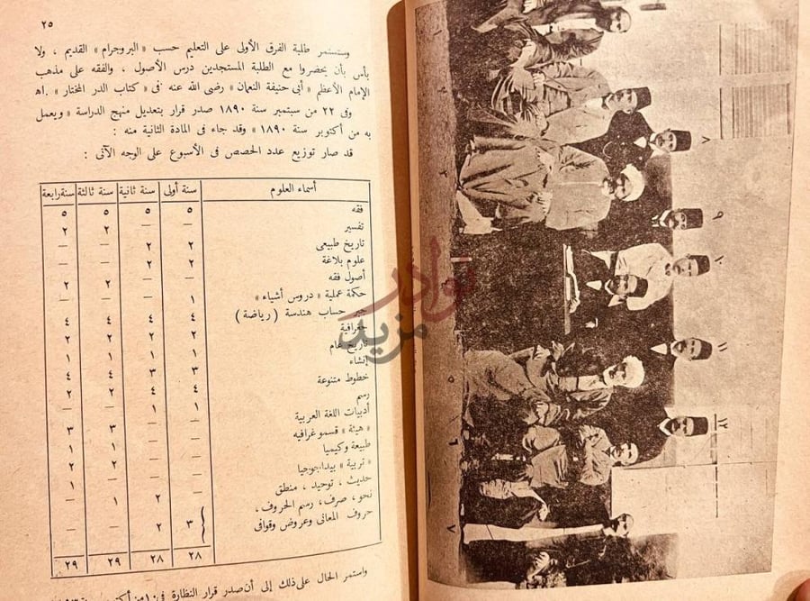 صفحة داخلية كتاب تقويم دار العلوم العدد الماسي