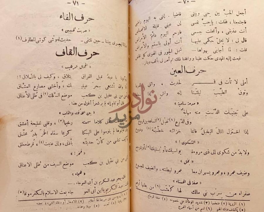 صفحة داخلية كتاب بشار بن برد شعره واخباره حرف القاف
