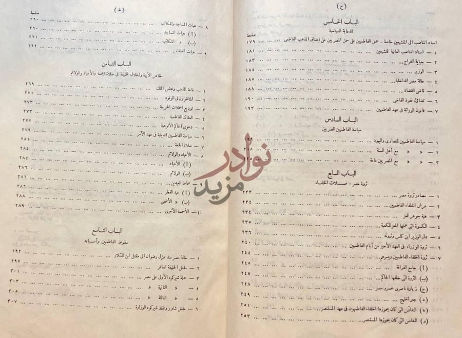 فهرس كتاب الفاطميون في مصر واعمالهم السياسية والدينية