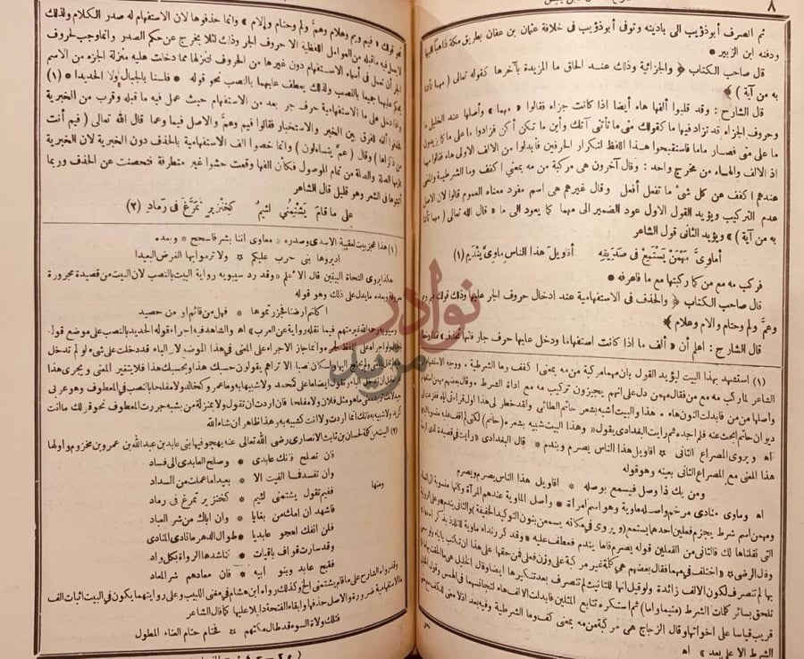 صفحة داخلية كتاب شرح المفصل على ما قام الشعر