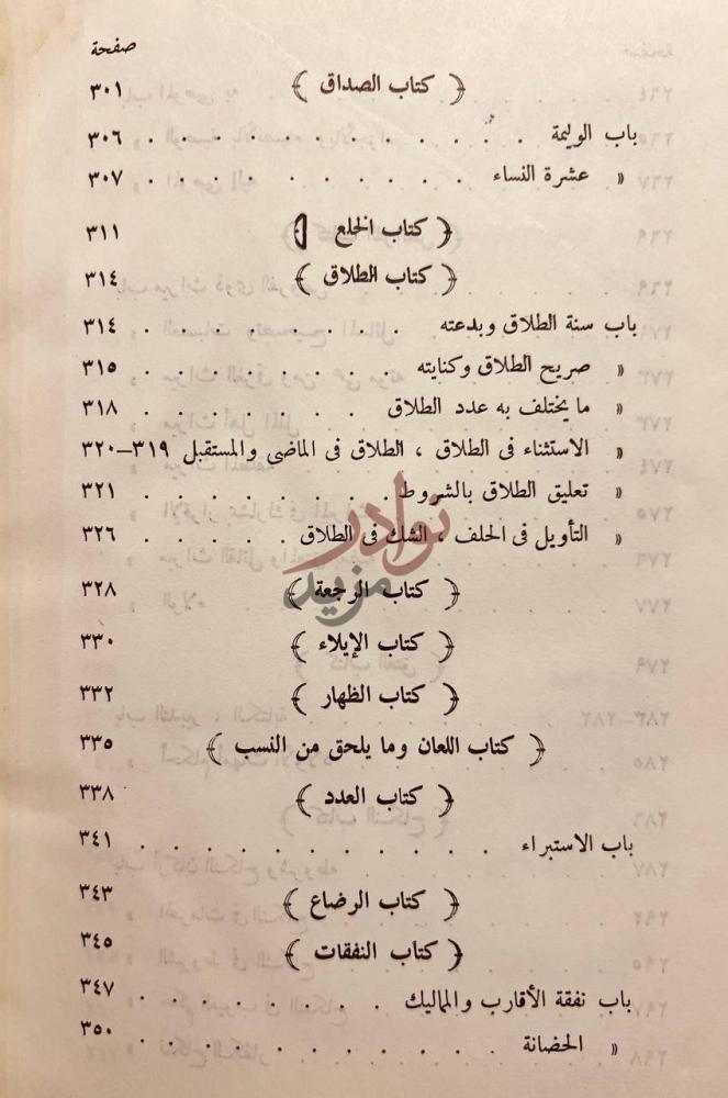 فهرس كتاب التنقيح المشبع في تحرير احكام المقنع في فقه الامام