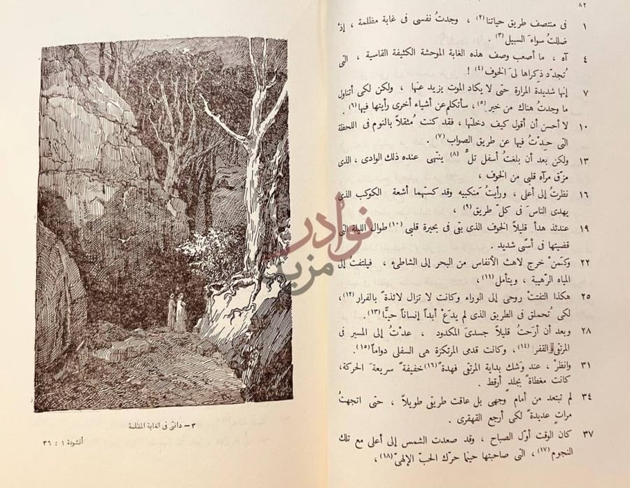 صفحة داخلية كتاب الكوميديا الالهية الأنشودة