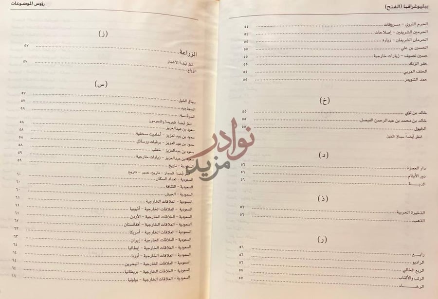 فهرس كتاب الملك عبدالعزيز في مجلة الفتح قائمة ببليوجرافية