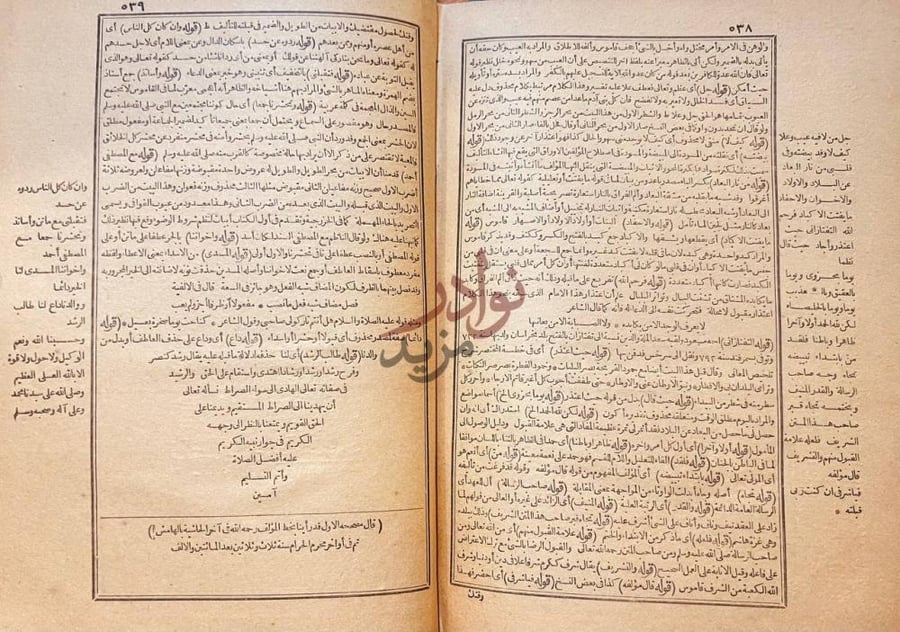 صفحة داخلية كتاب حاشية ابن عابدين ردالمحتار على الدر المختار