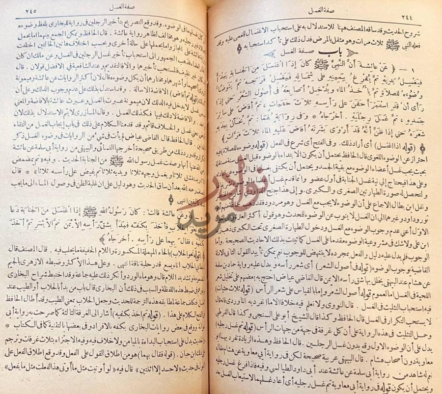 صفحة داخلية كتاب نيل الاوطار شرح منتقى الاخبار من احاديث سيد