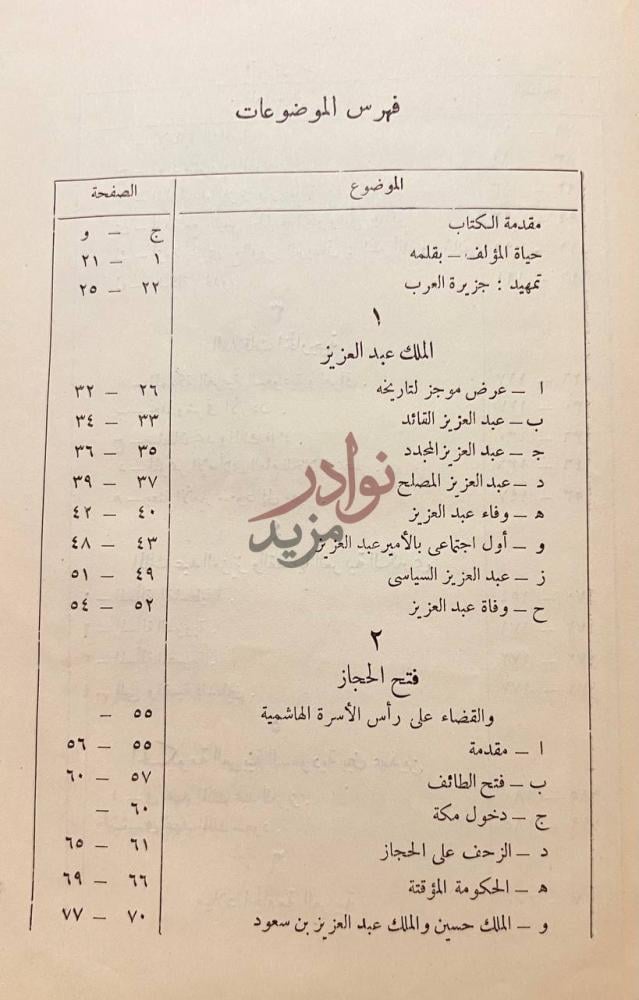 فهرس كتاب خمسون عاما في جزيرة العرب فهرس الموضوعات
