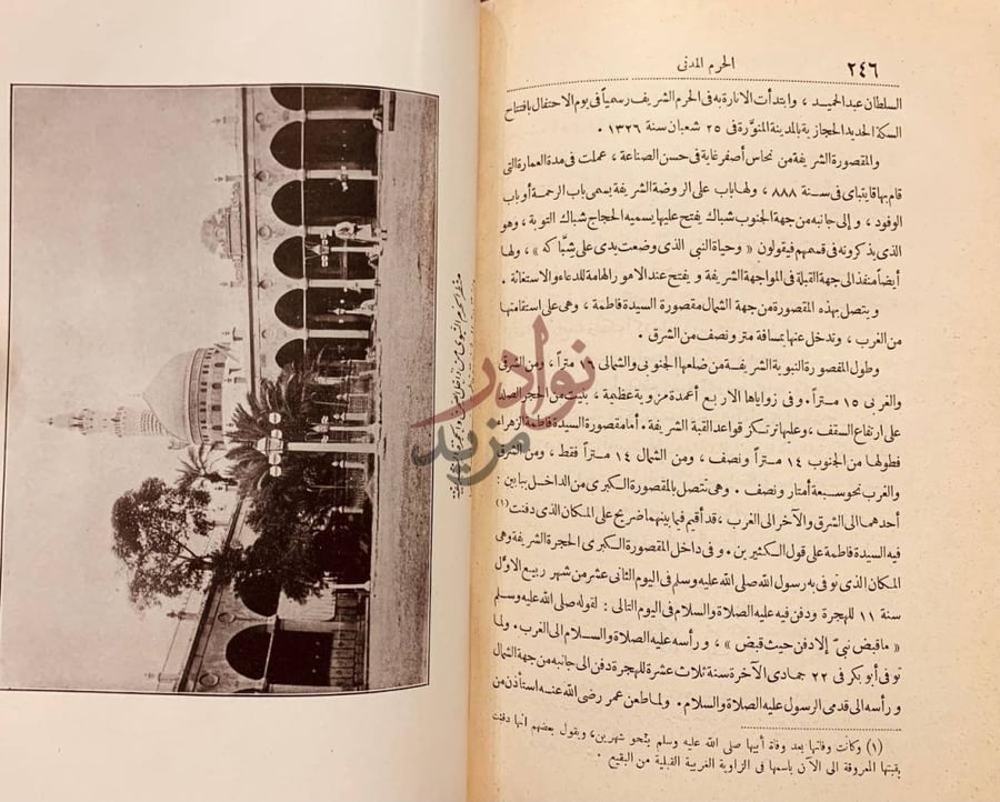 صفحة داخلية كتاب الرحلة الحجازية الحرم المدني