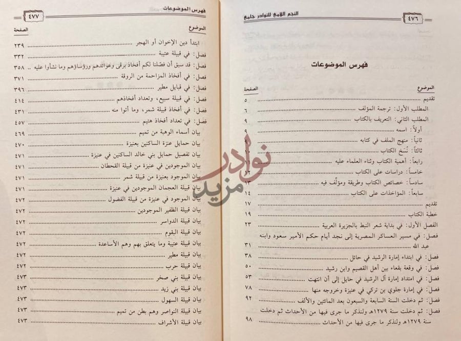 فهرس كتاب النجم اللامع للنوادر جامع فهرس الموضوعات