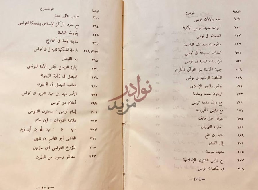 فهرس كتاب ايام في تونس