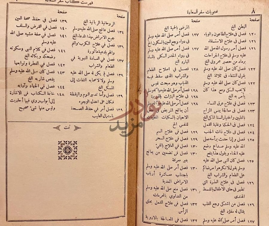 فهرس كتاب سفر السعادة فهرست كتاب سفر