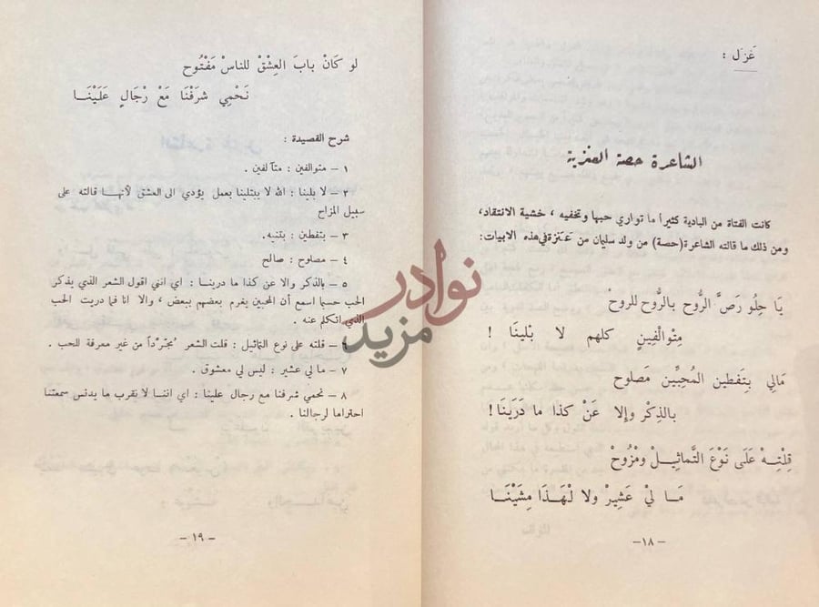 صفحة داخلية كتاب شاعرات من البادية الشاعرة هدى المعزي