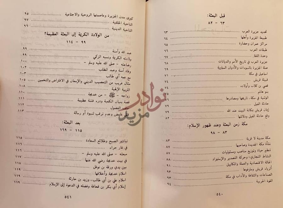 فهرس كتاب السيرة النبوية قبل البعثة مكة زمن