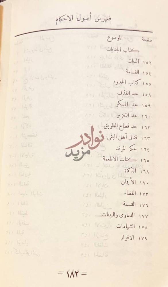 فهرس كتاب اصول الاحكام فهرس أصول الأحكام