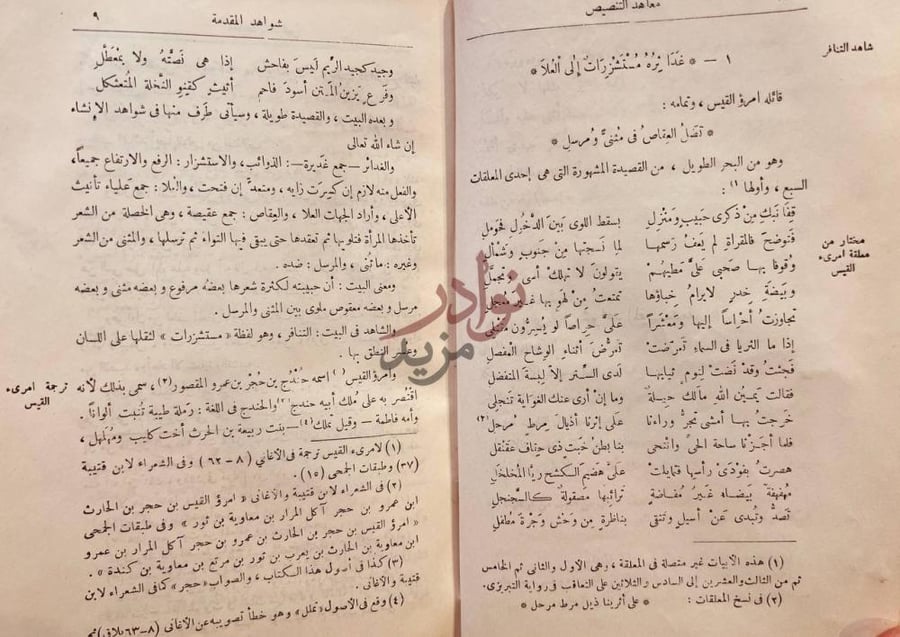 مقدمة كتاب معاهد التنصيص على شواهد التلخيص شاهد التنافر