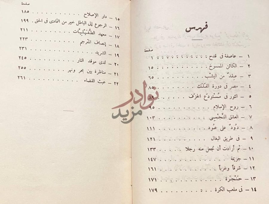 فهرس كتاب من حديث الشرق والغرب فهرس المحتويات