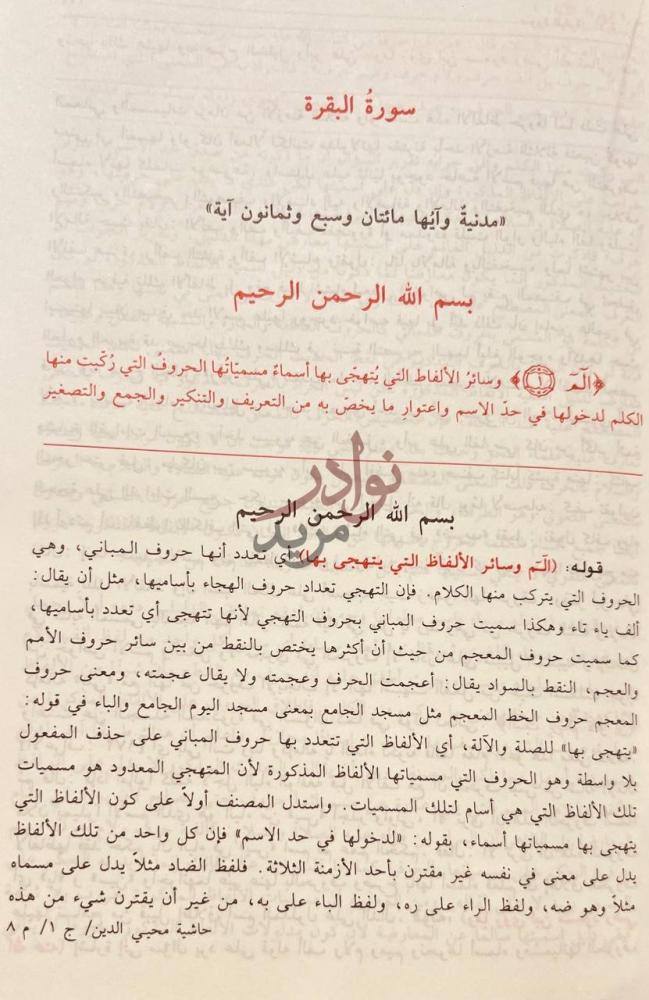 صفحة داخلية كتاب حاشية محيي الدين شيخ زاده على تفسير القاضي