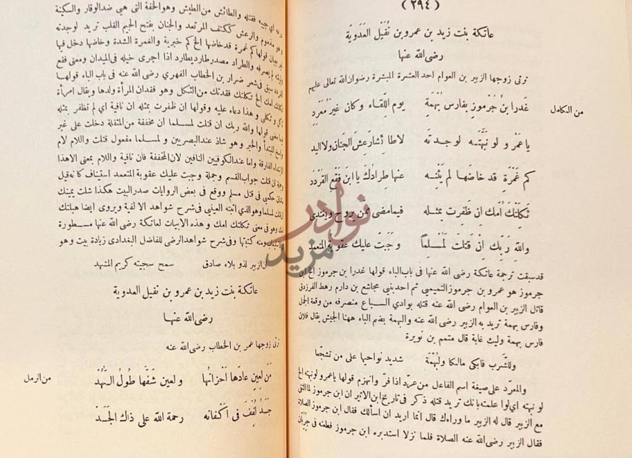 صفحة داخلية كتاب حسن الصحابة في شرح اشعار الصحابة