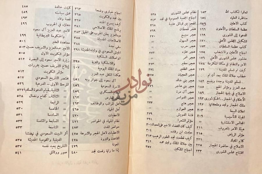 فهرس كتاب اصدق البنود في تاريخ عبدالعزيز ال سعود