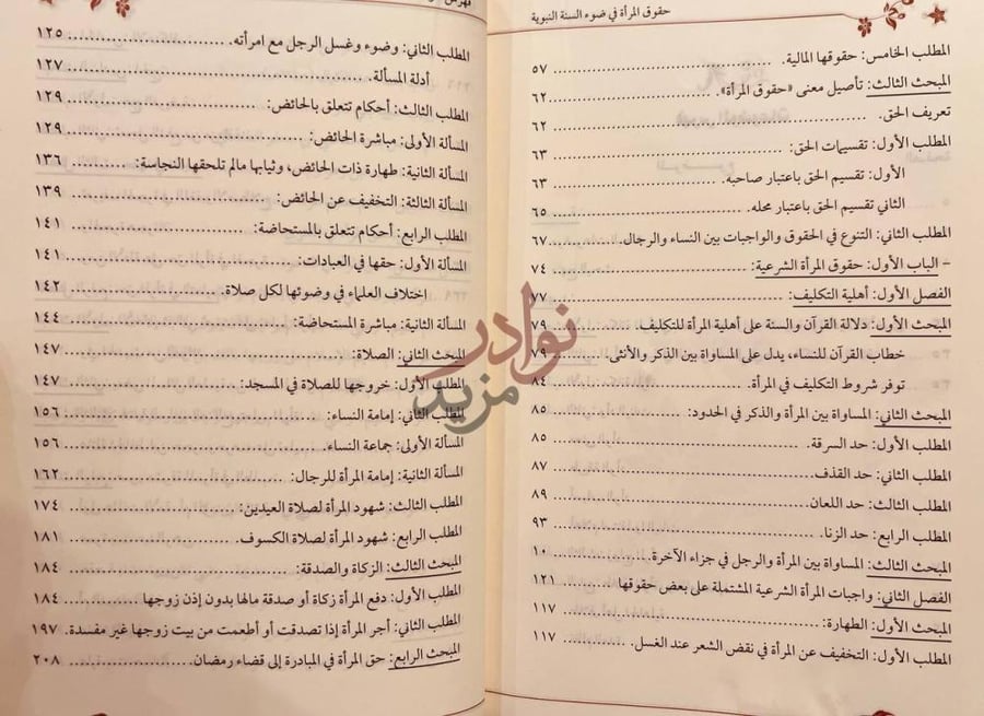 فهرس كتاب حقوق المراة في ضوء السنة النبوية فهرس الموضوعات