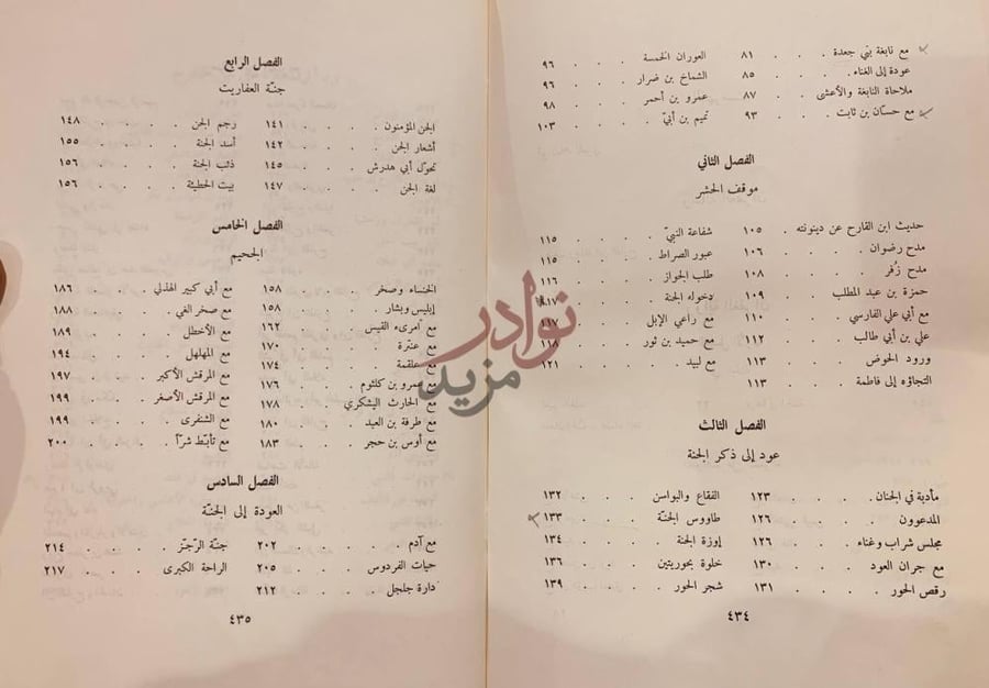 فهرس كتاب رسالة الغفران