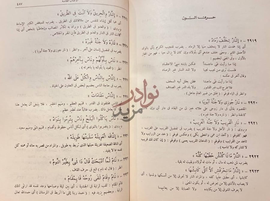 صفحة داخلية كتاب الامثال العامية حرف السين