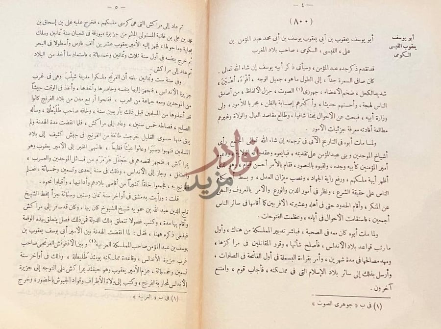 صفحة داخلية كتاب وفيات الاعيان وانباء ابناء الزمان