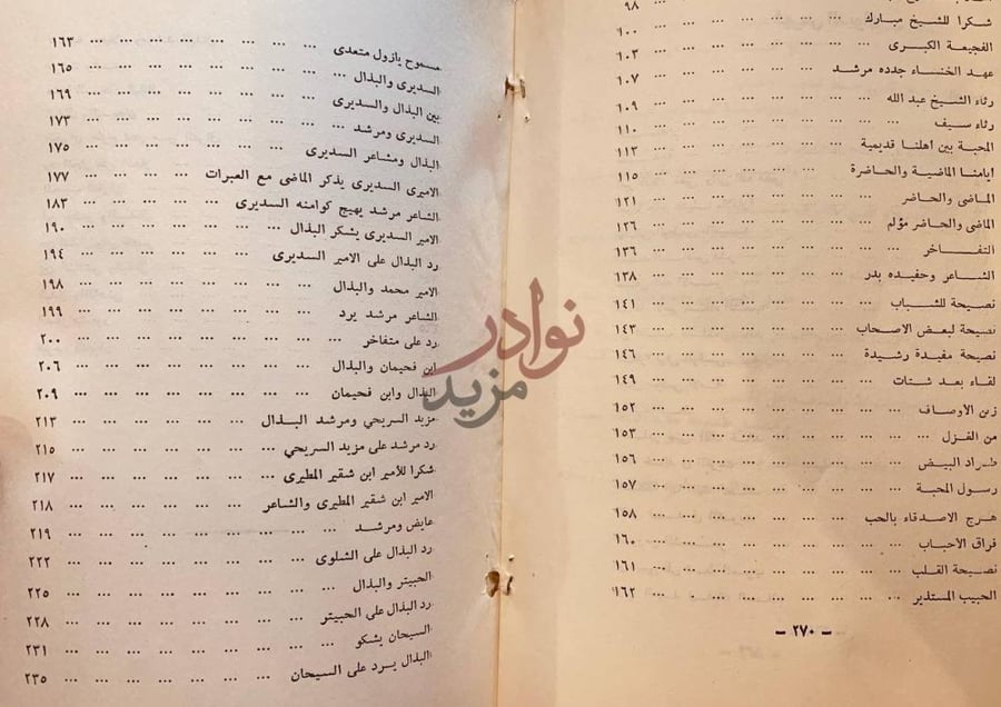 فهرس كتاب ديوان الشاعر مرشد البذال الجزء الرابع