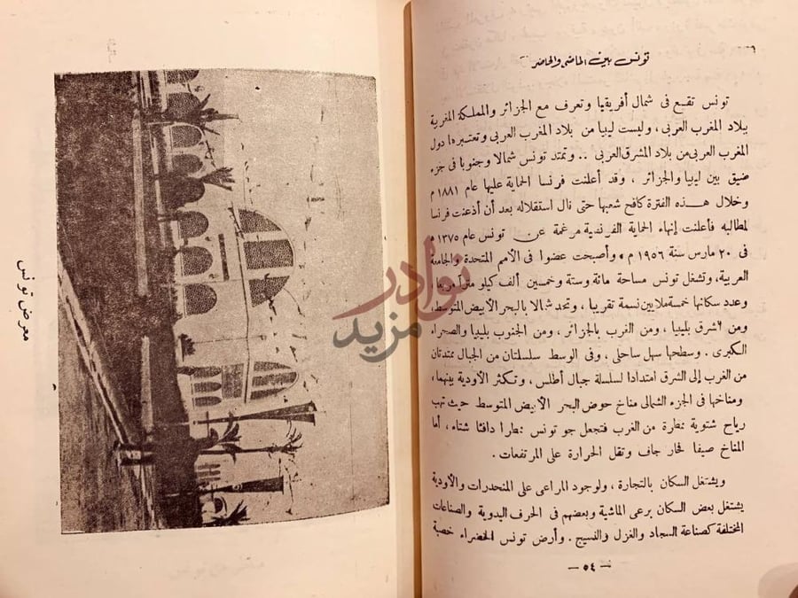 صفحة داخلية كتاب ايام في تونس تونس بين الماضي