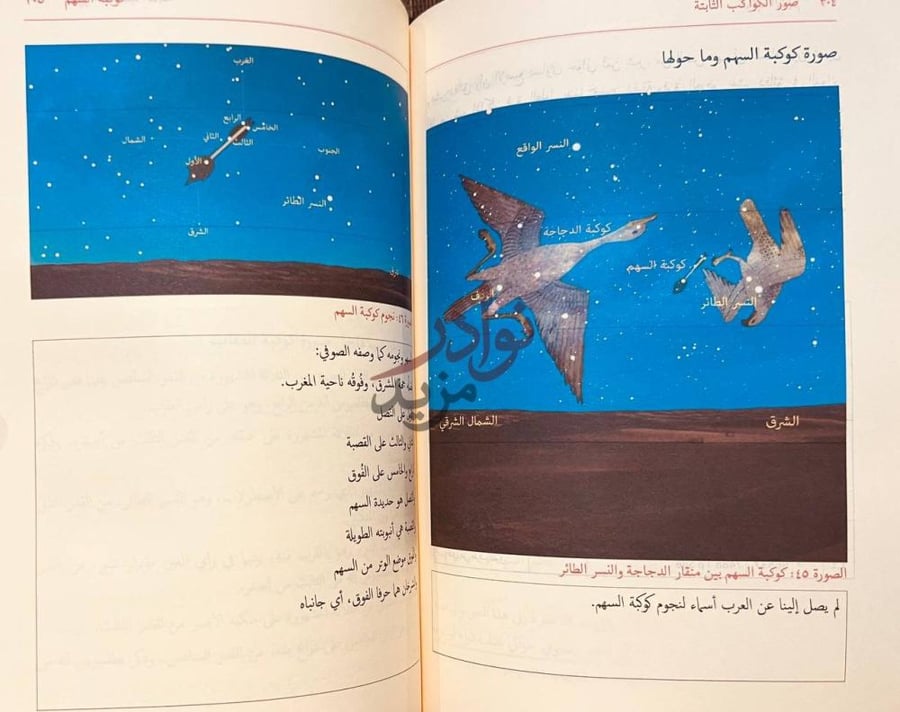 صفحة داخلية كتاب صور الكواكب كوكبة السهم