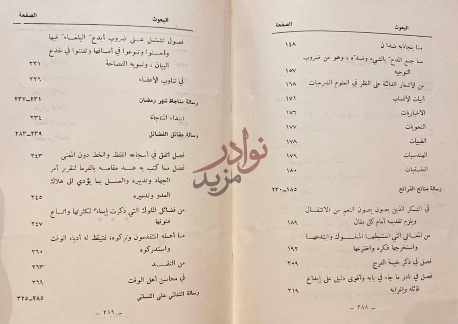 فهرس كتاب الافضليات الفهرس العام