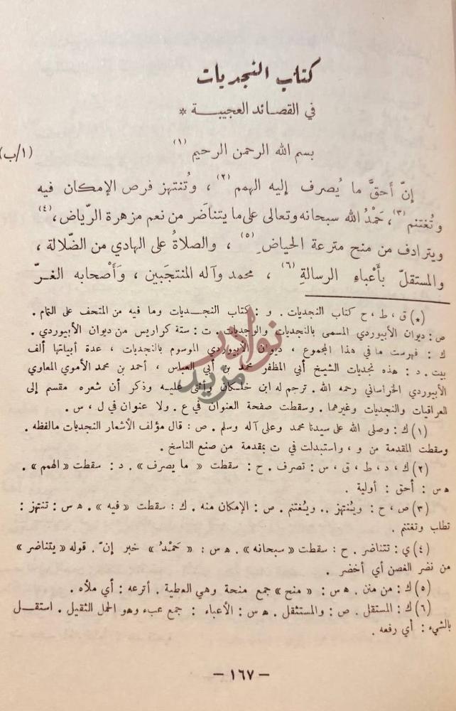 فصل كتاب ديوان الابيوردي كتاب النجديات