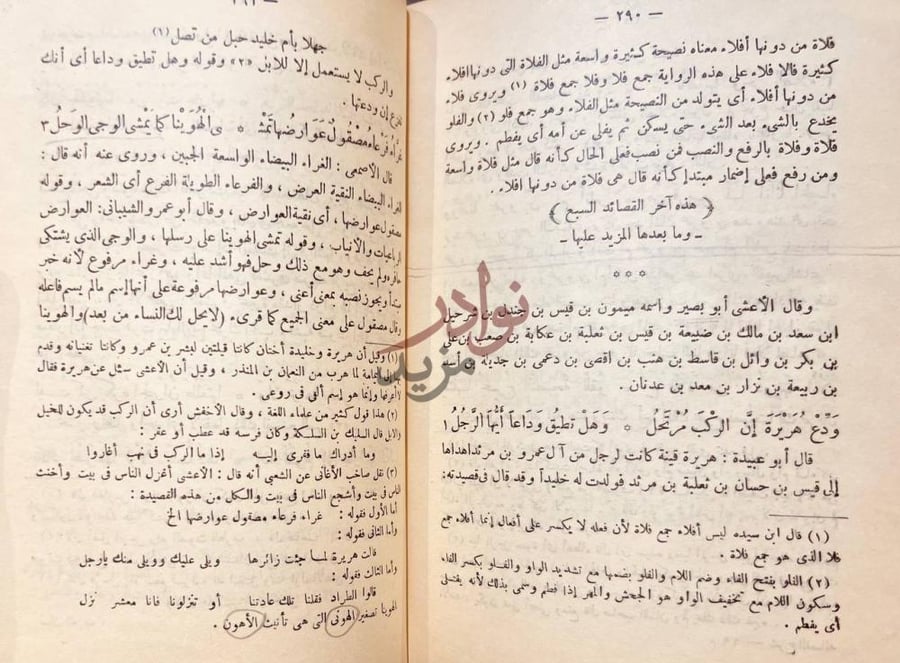 صفحة داخلية كتاب شرح القصائد العشر هذه آخر القصائد