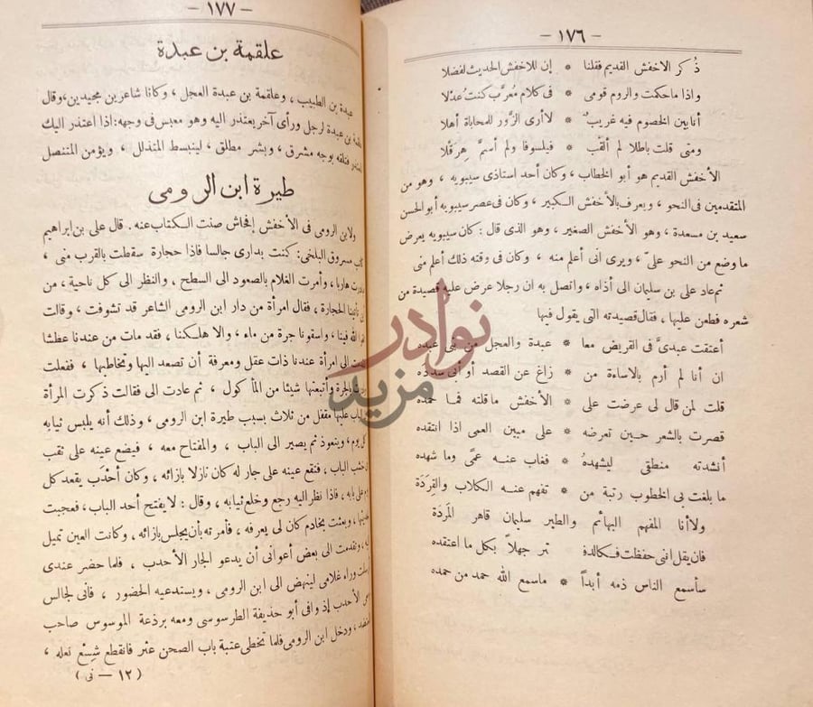 صفحة داخلية كتاب زهر الاداب وثمر الالباب طرفة ابن العبد
