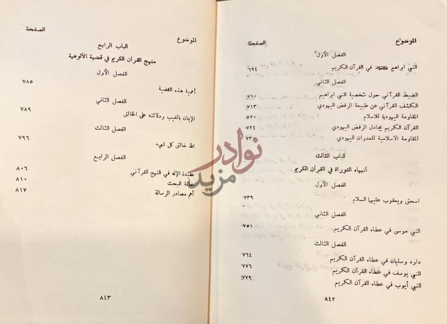 فهرس كتاب التراث الاسرائيلي في العهد القديم وموقف القران